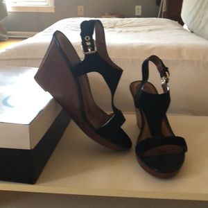 Loft black wedge sandals